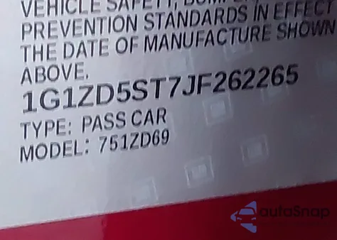 2018 Chevrolet Malibu Lt from USA, damaged, VIN 1G1ZD5ST7JF262265